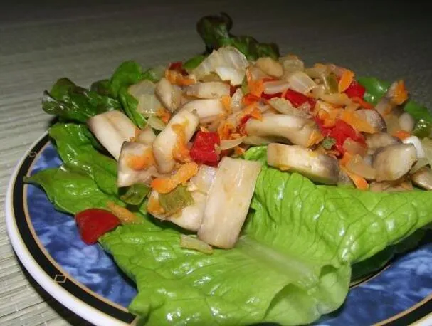 Веганские острые жареные грибы за 10 минут